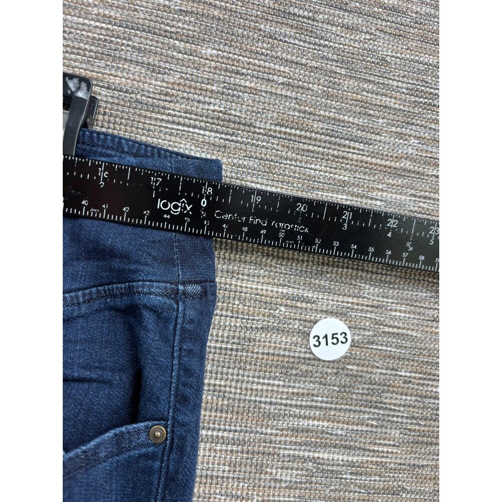Belle By Kim Gravel Pull On Jegging Jeans Womens 18W Blue Cuffed Stretch Denim - Picture 6 of 8
